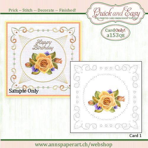 a153 Quick and Easy Card ONLY (1) (Instructions not included)