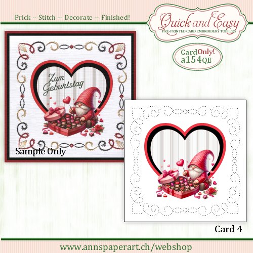 a154 Quick and Easy Card ONLY (4) (Instructions not included)