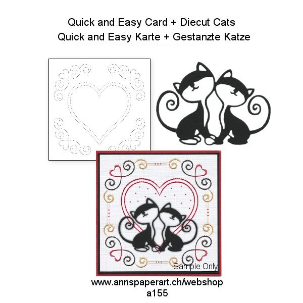 a155 Quick and Easy Cat Set with Diecut Cat