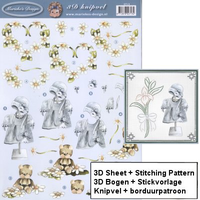 a736 Stitching pattern & 3D sheet Marieke Design 2713